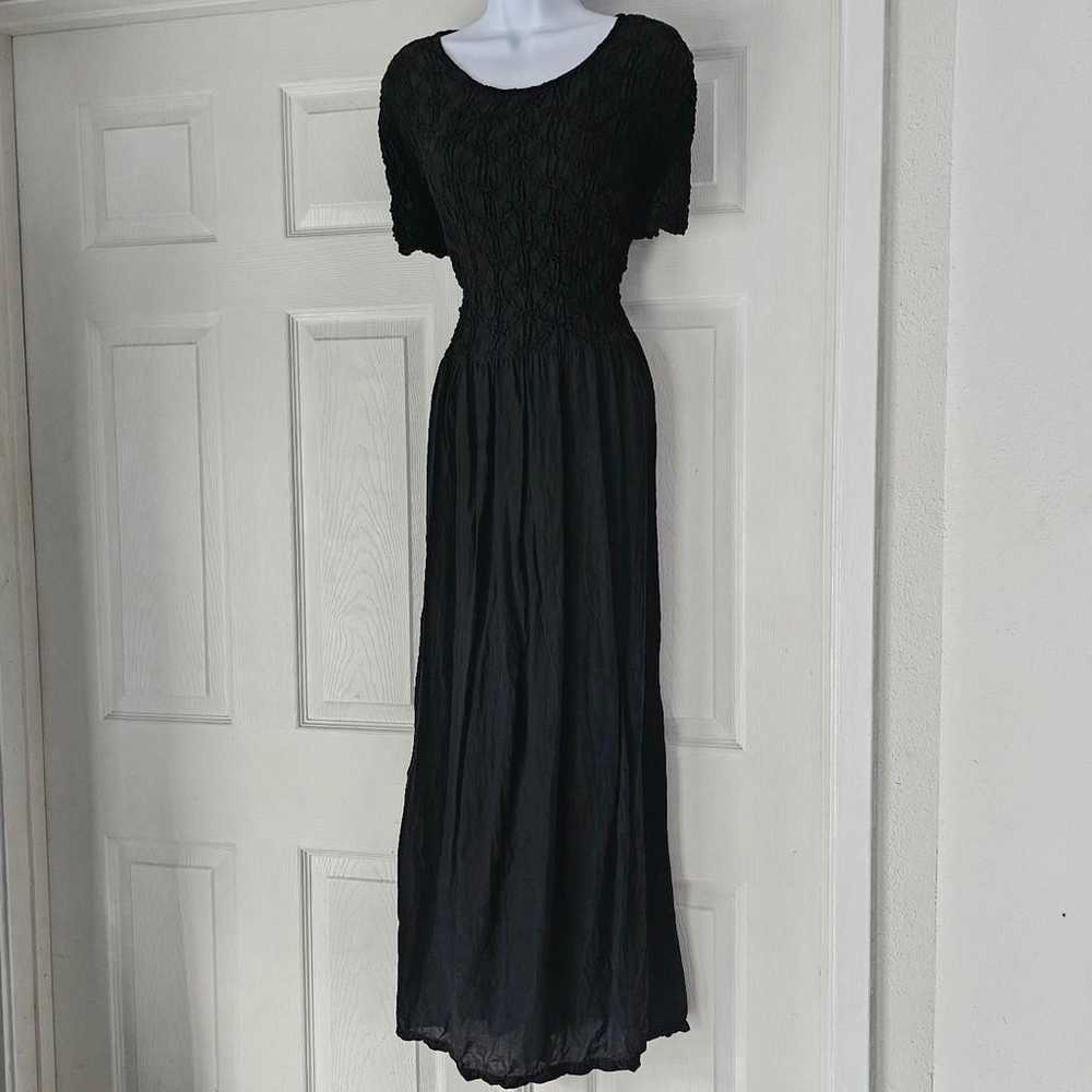 Vintage 90s black stretch gothic boho whimsigoth … - image 1