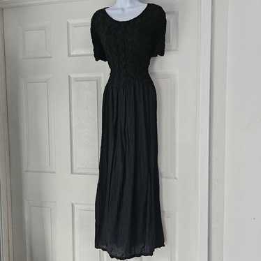 Vintage 90s black stretch gothic boho whimsigoth … - image 1