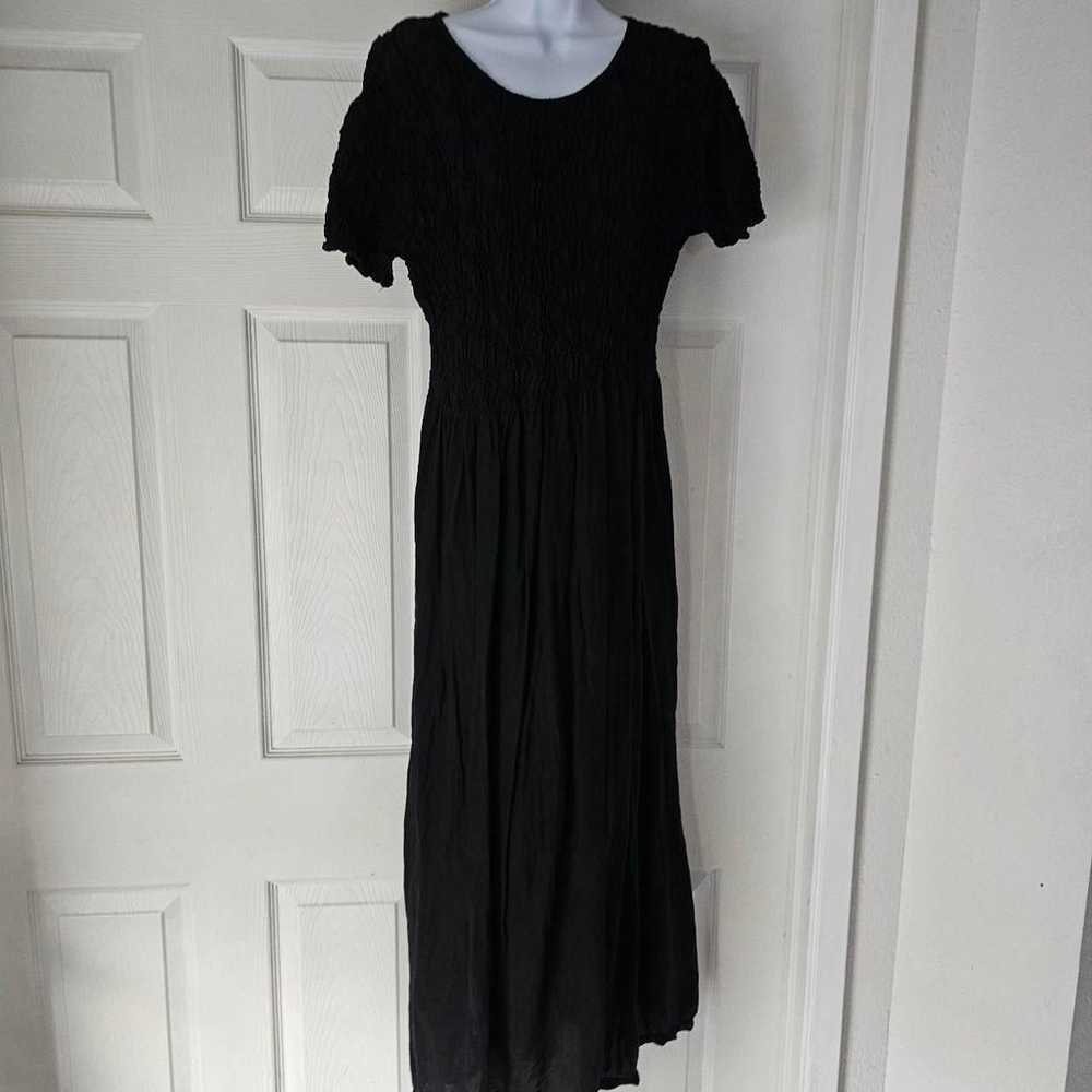 Vintage 90s black stretch gothic boho whimsigoth … - image 2