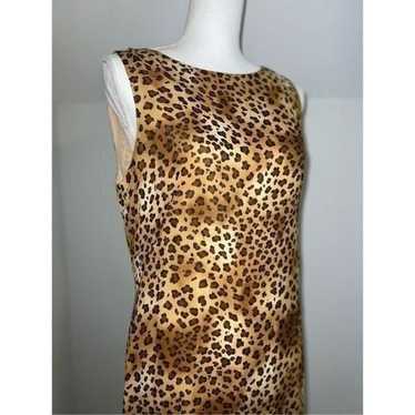 100% Silk Leopard MIDI Dress by Maggy London 12