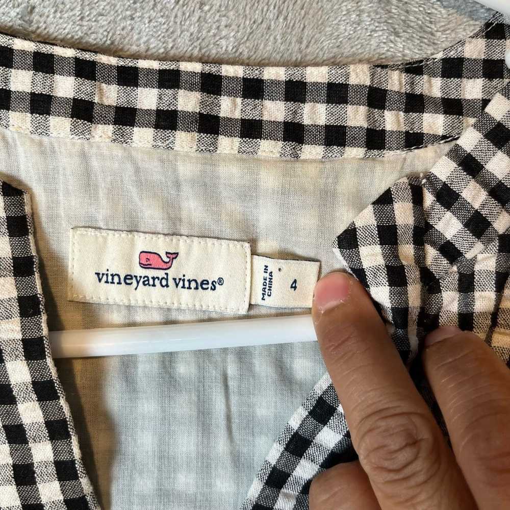 Vineyard Vines Gingham Seersucker Tie Black and W… - image 7