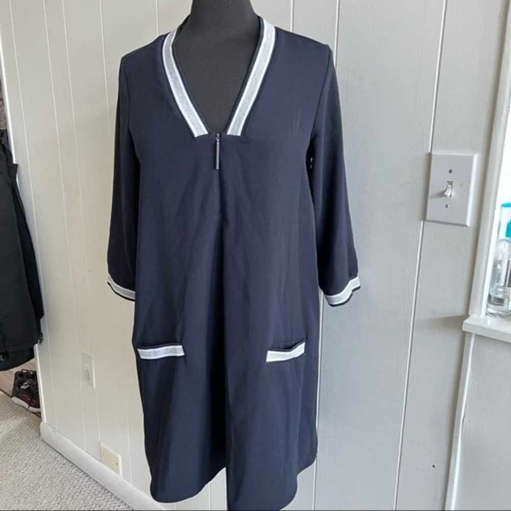 Zara Basic casual navy blue dress size M - image 1