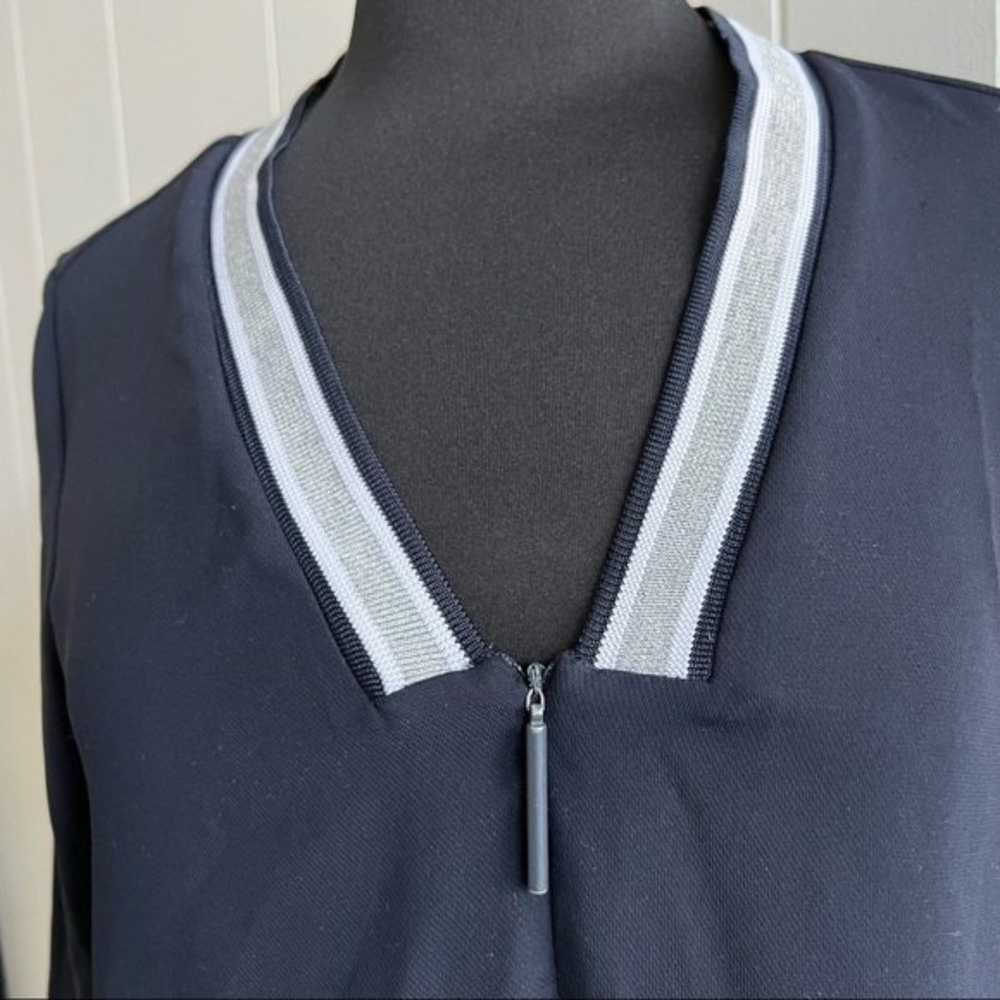 Zara Basic casual navy blue dress size M - image 3