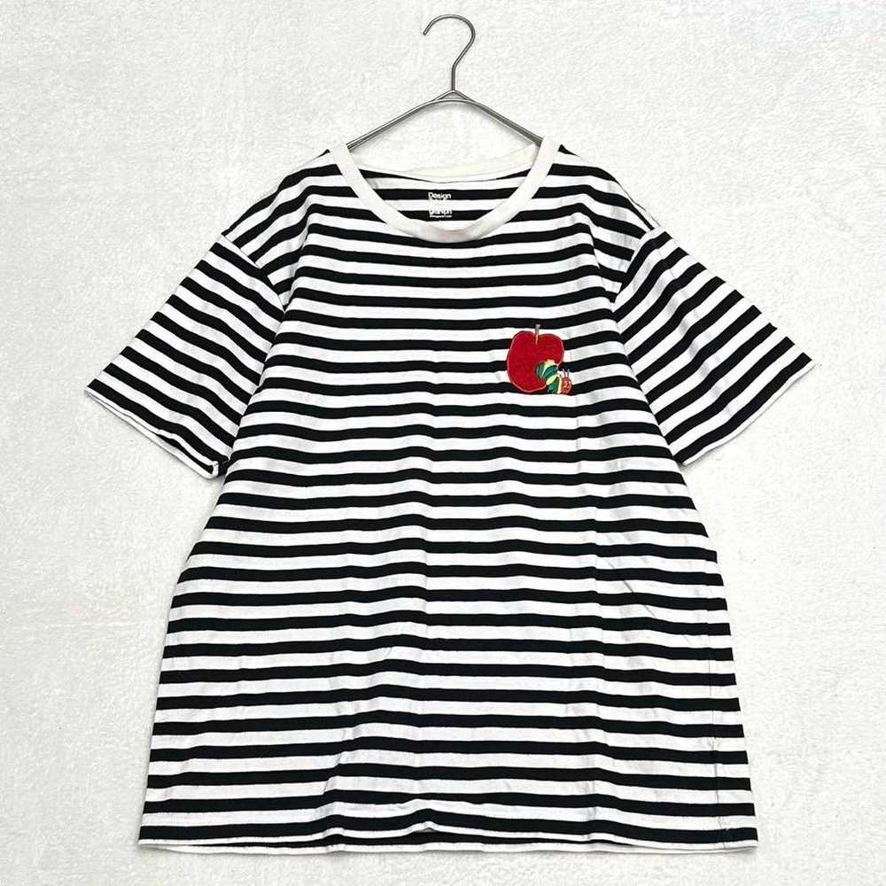 * Design T-Shirt Store Graniph * Striped Cut-and-… - image 2