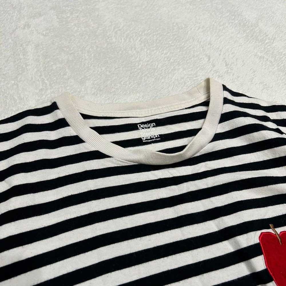 * Design T-Shirt Store Graniph * Striped Cut-and-… - image 5