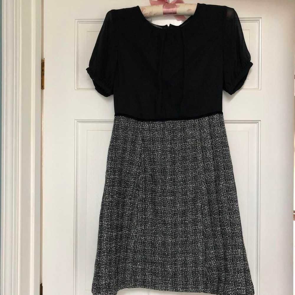 LAURA ASHLEY Tweed Short Sleeve Dress Size 9 - image 1