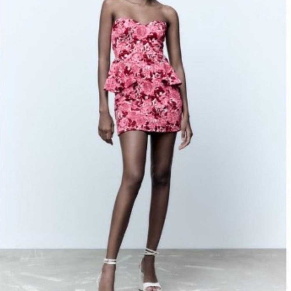 Zara Pink Rose Dress - image 3