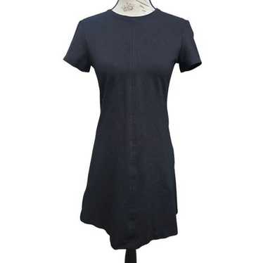 Mango Black Ponte Dress Crew-neck Short Sleeve Wo… - image 1