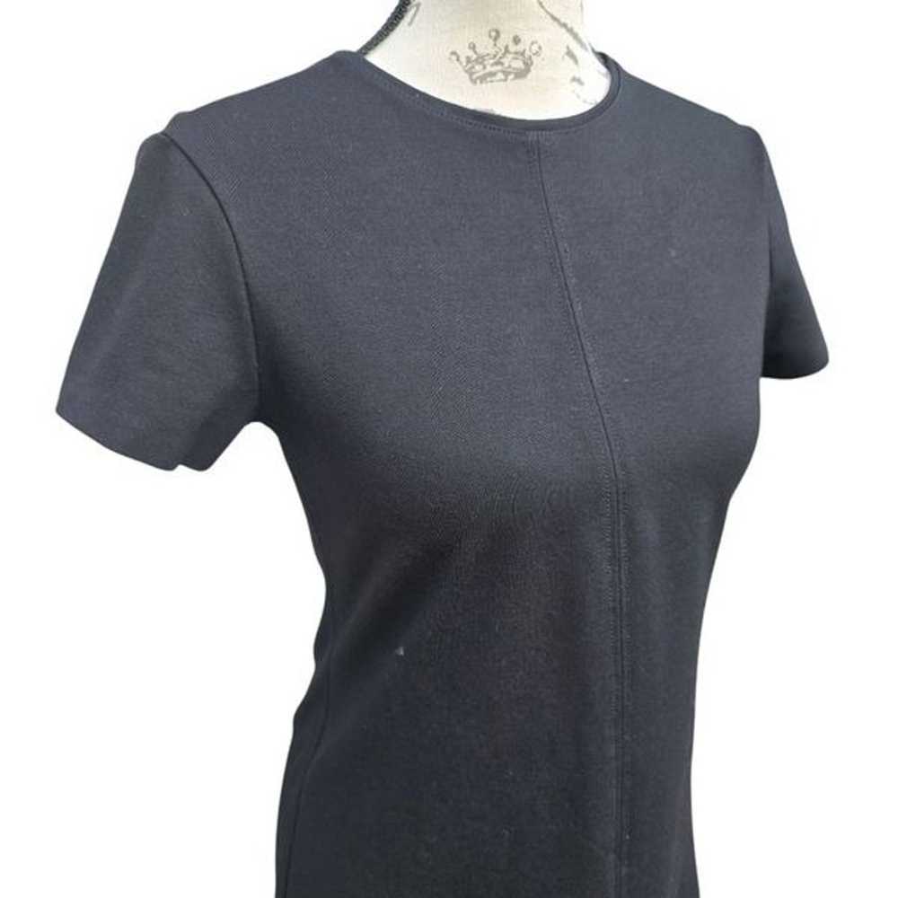 Mango Black Ponte Dress Crew-neck Short Sleeve Wo… - image 3