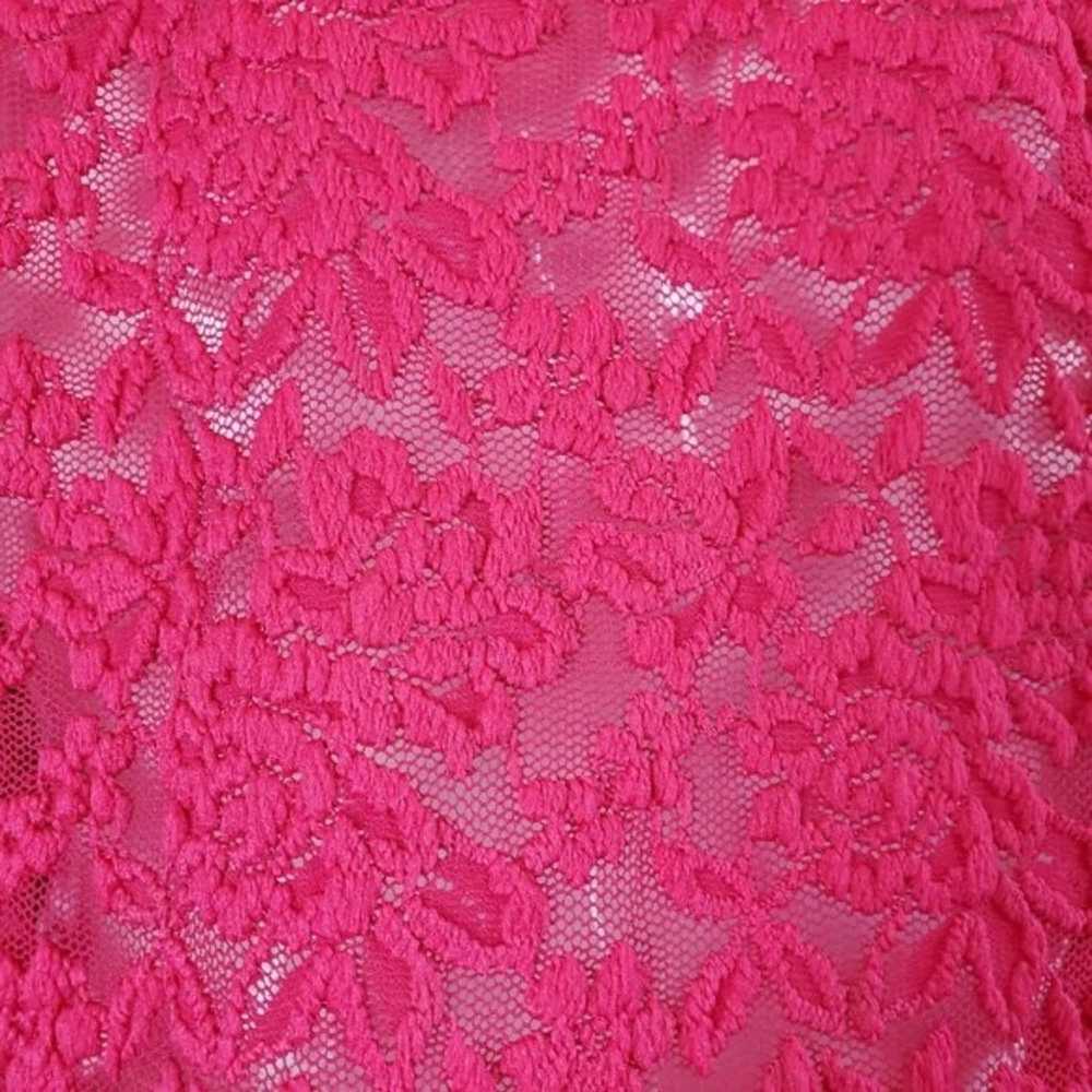 Vintage Y2K Forenza Pink Lace Bell-Sleeved Top - image 6