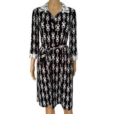 Chico’s Bit-And-Bridle Print Shirt Dress soft stre