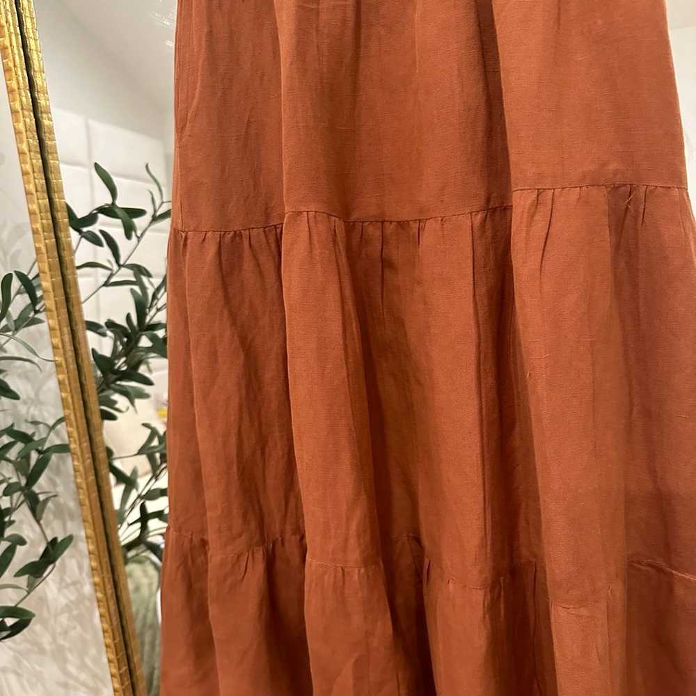 Elan Rust Prairie Tiered Boho  Maxi Skirt Size Sm… - image 8