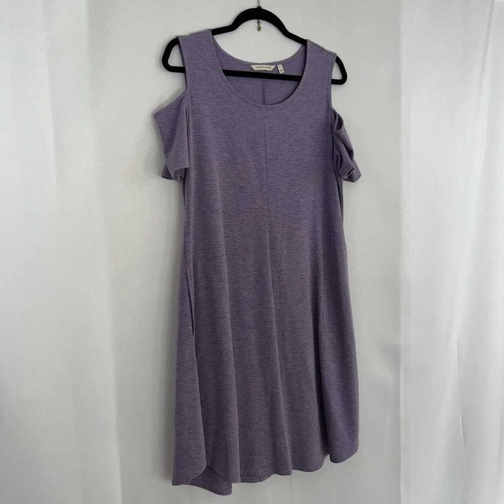 Soft Surroundings Womens Cold Shoulder Dress Purp… - image 4