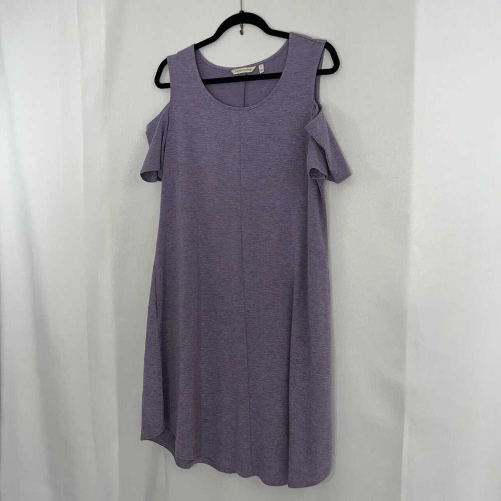 Soft Surroundings Womens Cold Shoulder Dress Purp… - image 5