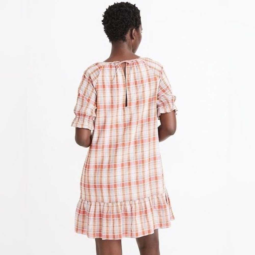 Madewell Plaid Ruffle-Sleeve Popover Mini Dress S… - image 3