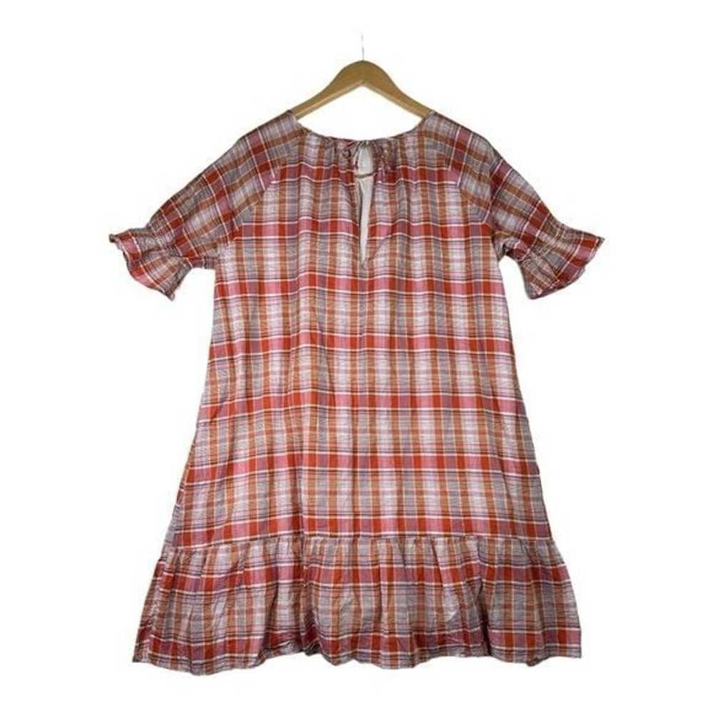 Madewell Plaid Ruffle-Sleeve Popover Mini Dress S… - image 6