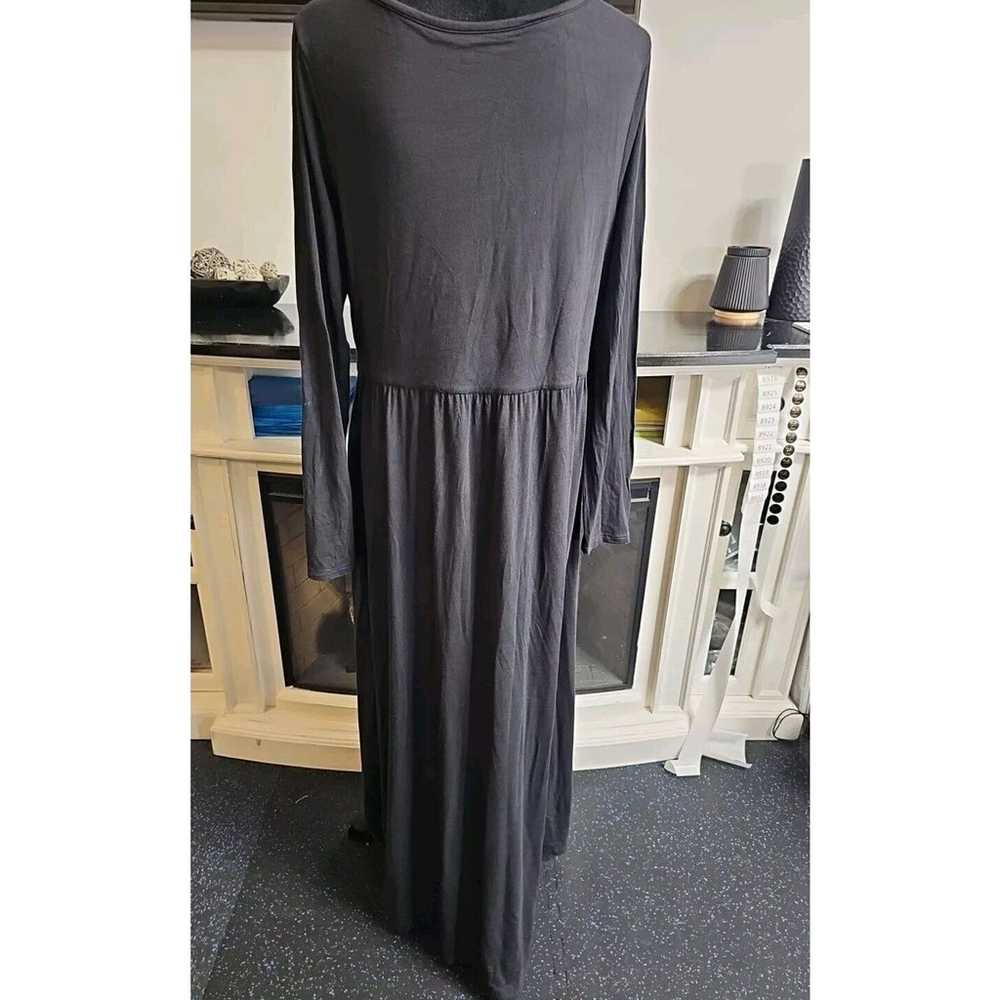 Soft Surroundings Dress Womens Large Black Long S… - image 2