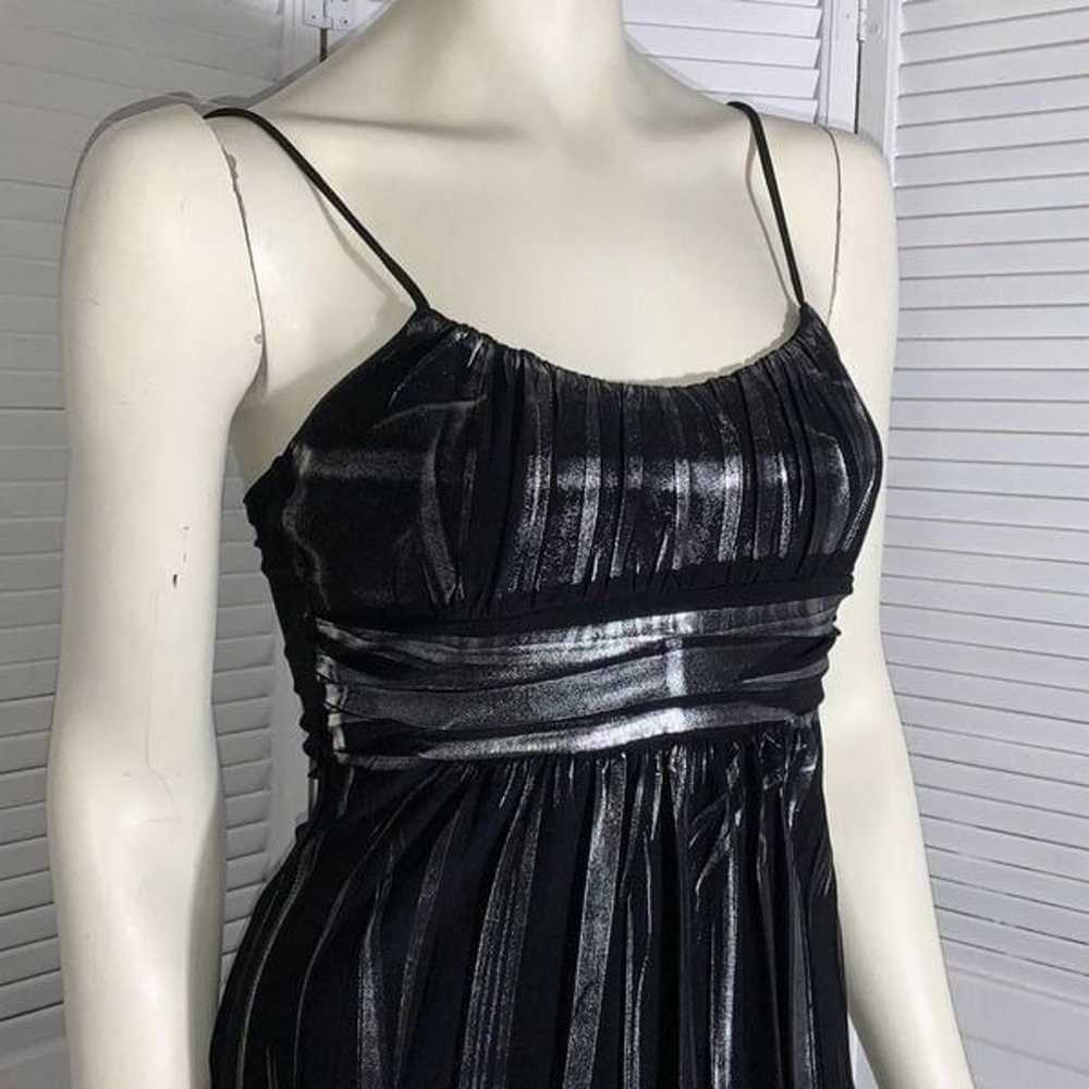 Vintage 90’s Y2K Black Empire Waist Metallic Part… - image 2