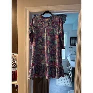 Simply Southern Paisley Dress medium new