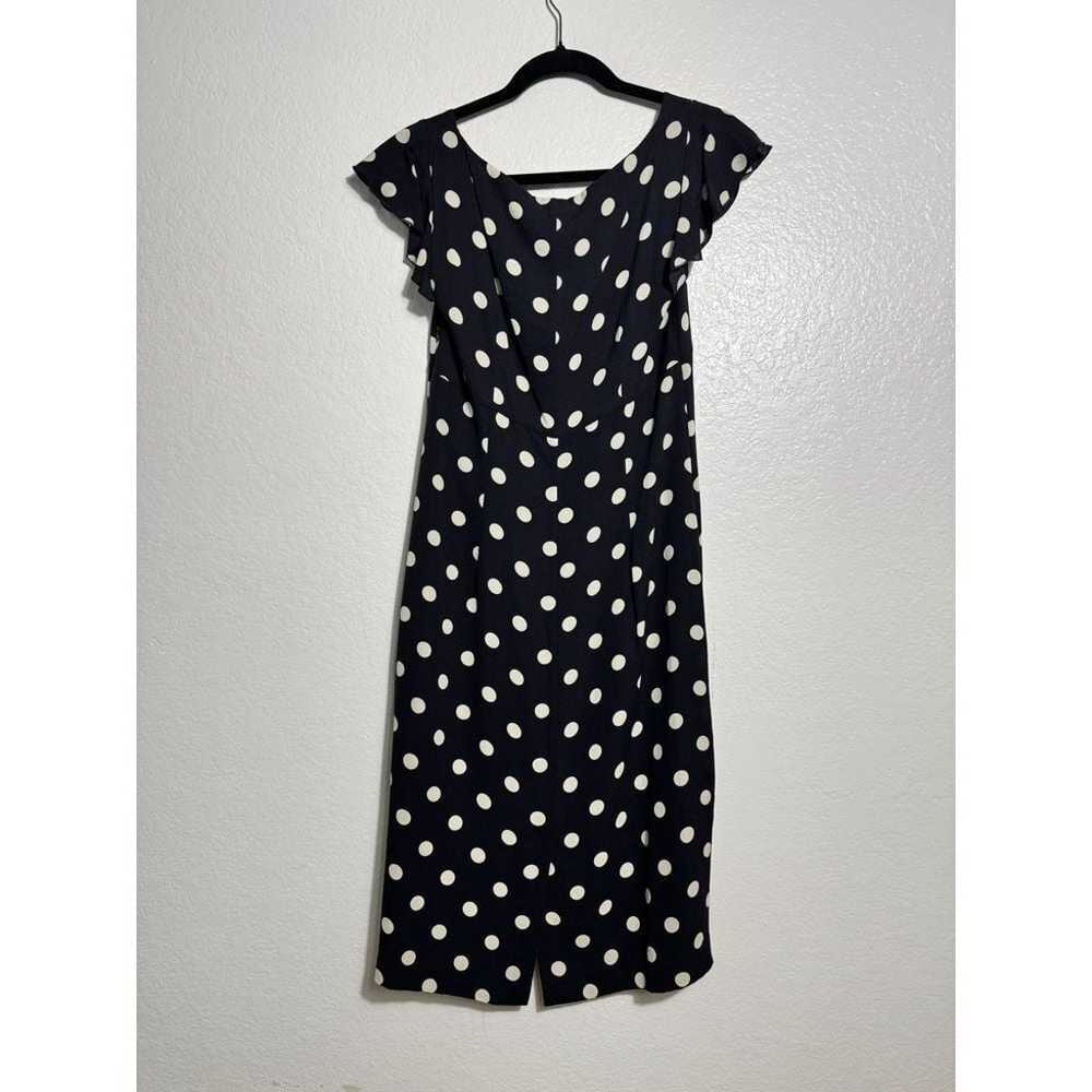 The Limited vintage square neck polka dot silk dr… - image 2