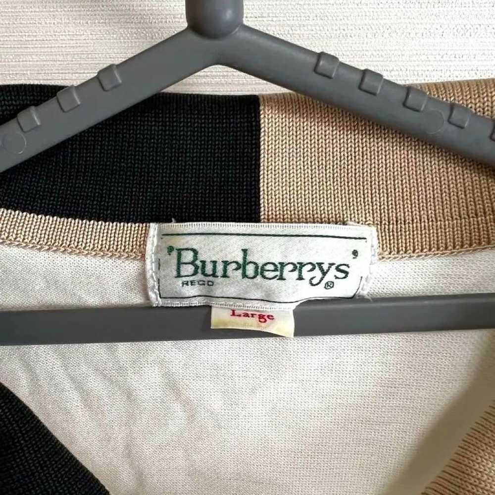 Burberry Long Sleeve Polo Shirt Size L White - image 3