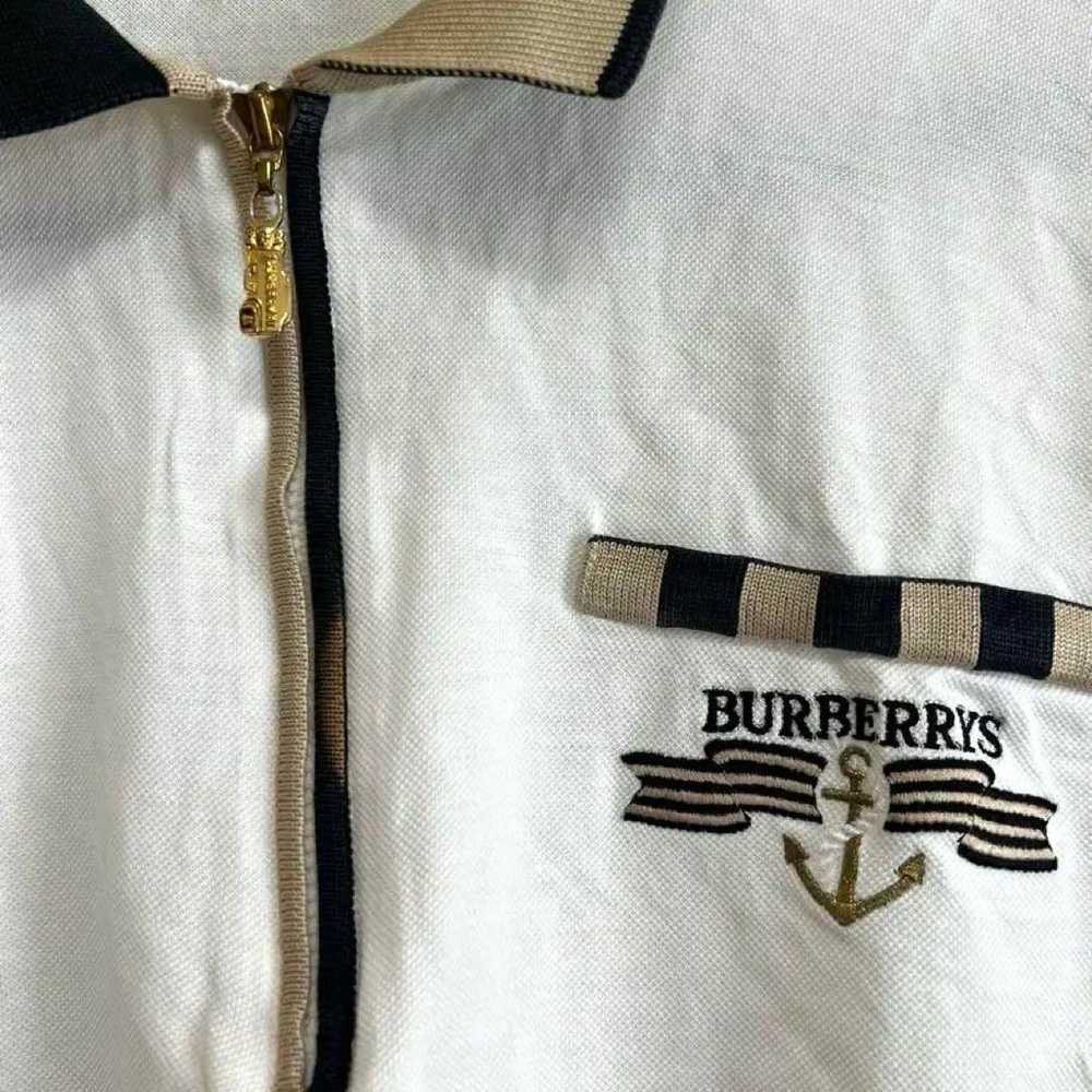 Burberry Long Sleeve Polo Shirt Size L White - image 4