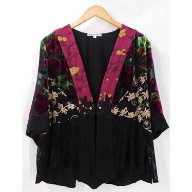 Vintage Spencer Alexis Embroidered Floral Top Size