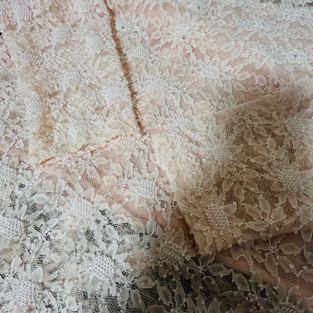 Vintage All-Lace Pullover Pink Floral Pattern All… - image 10