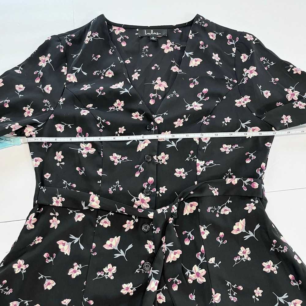 Lulus Love Blossoms Black Floral Print Button-Up … - image 8