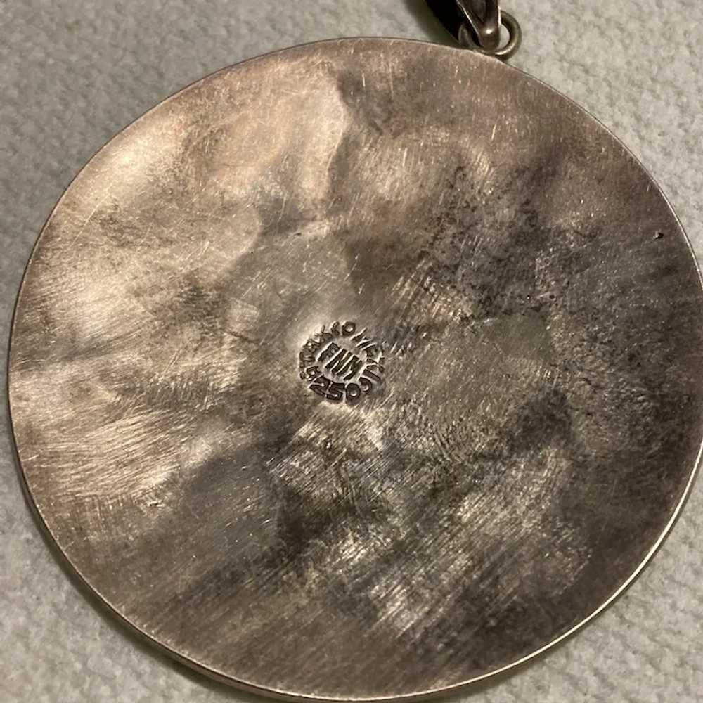 Vintage Taxco Sterling Silver Pendant Signed 'FNM' - image 2