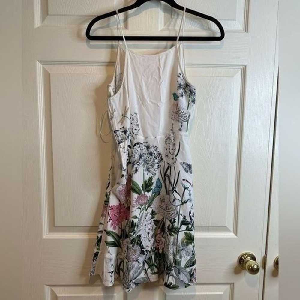 Oasis floral wrap front dress with ruffle front S… - image 7