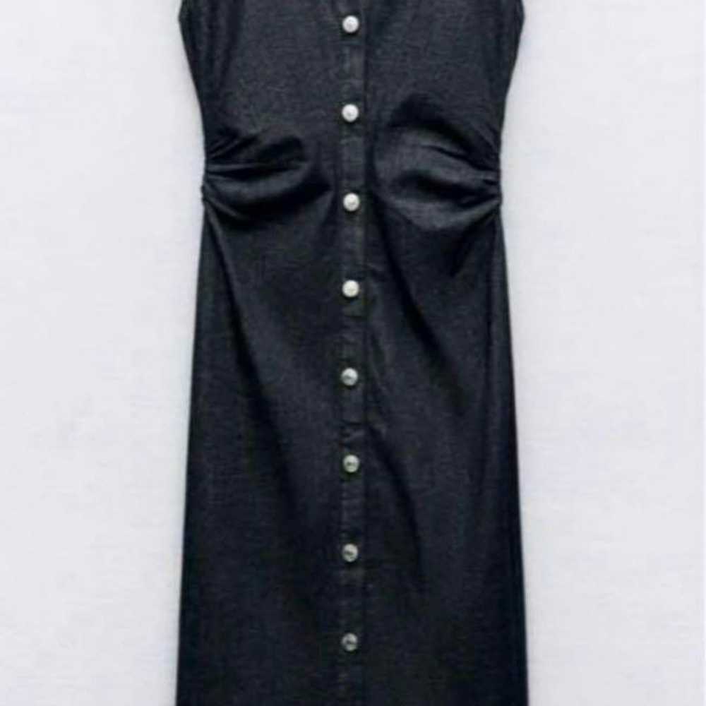 ZARA Denim Long Dress - image 1