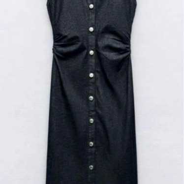 ZARA Denim Long Dress - image 1