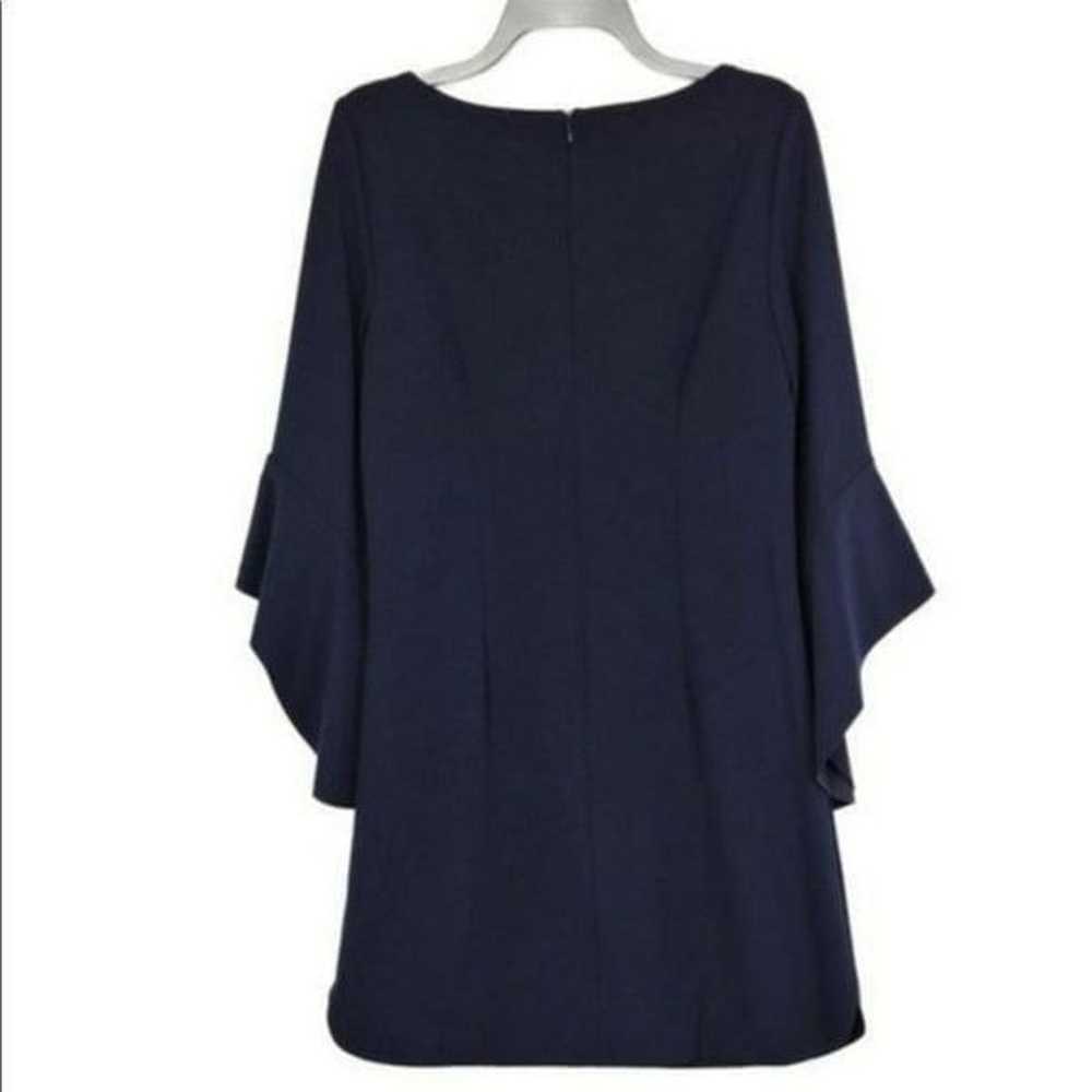 VINCE CAMUTO Bell Sleeve Crepe Shift Dress Navy B… - image 7