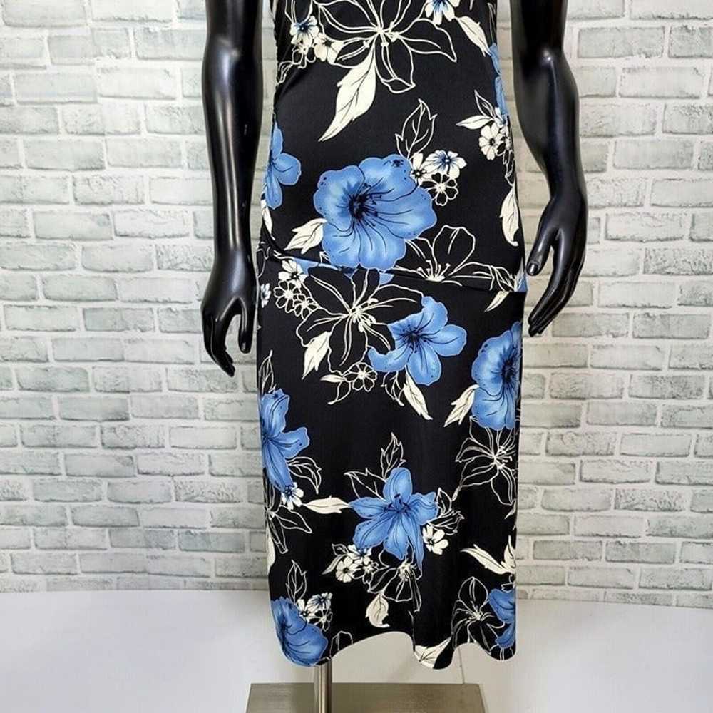 Vintage 90s Y2K Byer Too! M Black Blue Floral Sur… - image 3