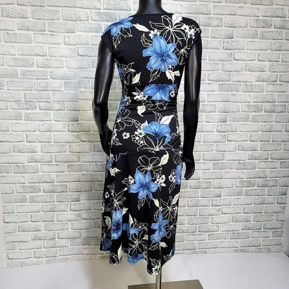 Vintage 90s Y2K Byer Too! M Black Blue Floral Sur… - image 5