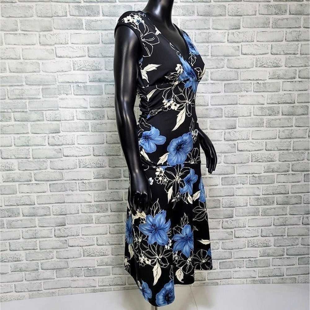 Vintage 90s Y2K Byer Too! M Black Blue Floral Sur… - image 6