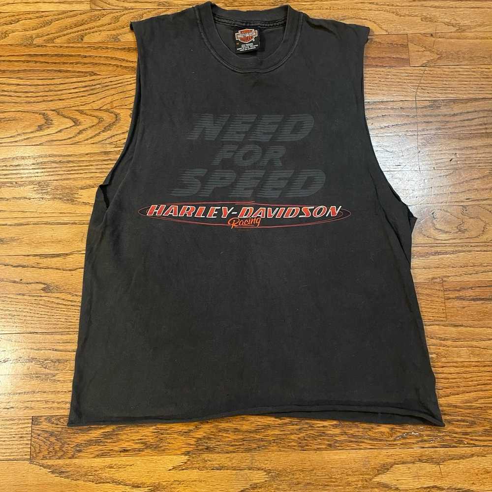 Vintage Harley Davidson Tee Need For Speed Custom… - image 3