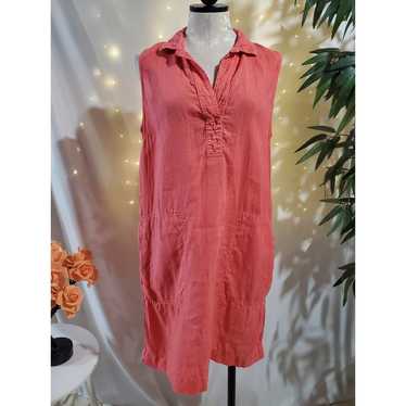 C&C California 100% Linen Collared Sleeveless Poc… - image 1