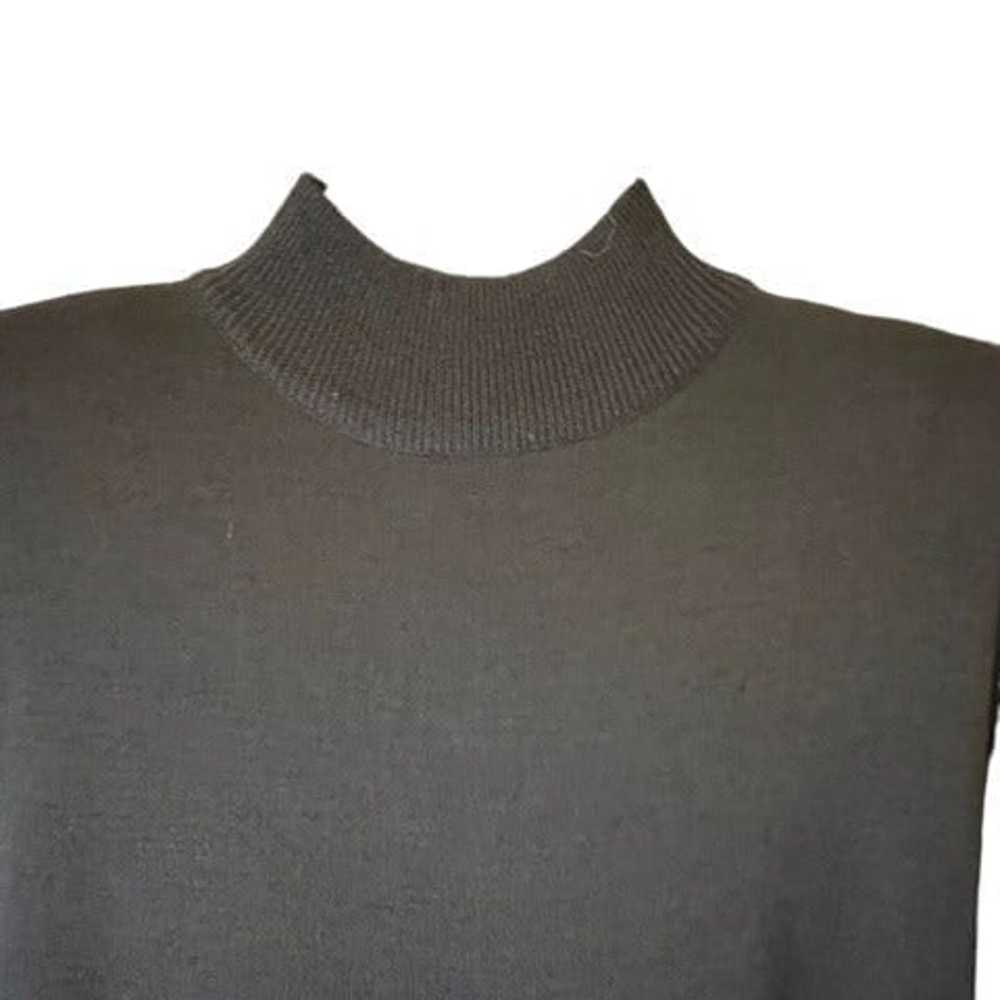 Liz Claiborne Black WOOL Sweater Dress Small Embe… - image 7