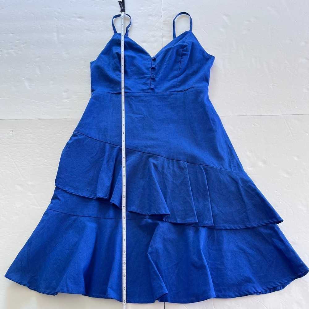 Lulus Brielle Cobalt Blue Linen Ruffle Sleeveless… - image 11