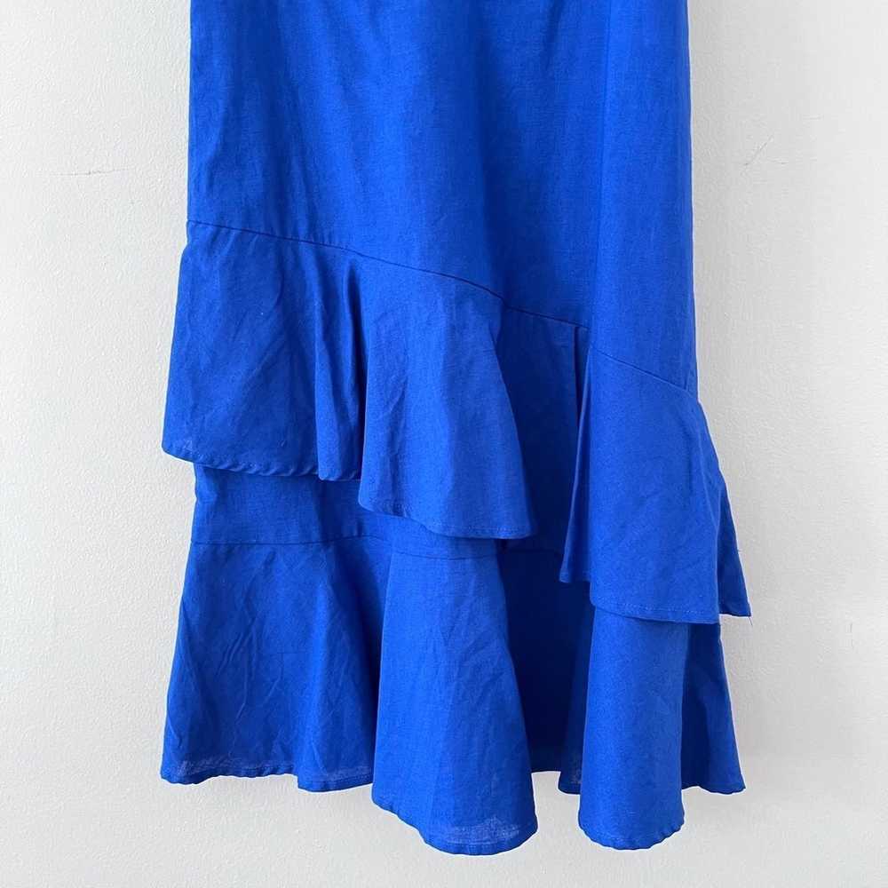 Lulus Brielle Cobalt Blue Linen Ruffle Sleeveless… - image 7