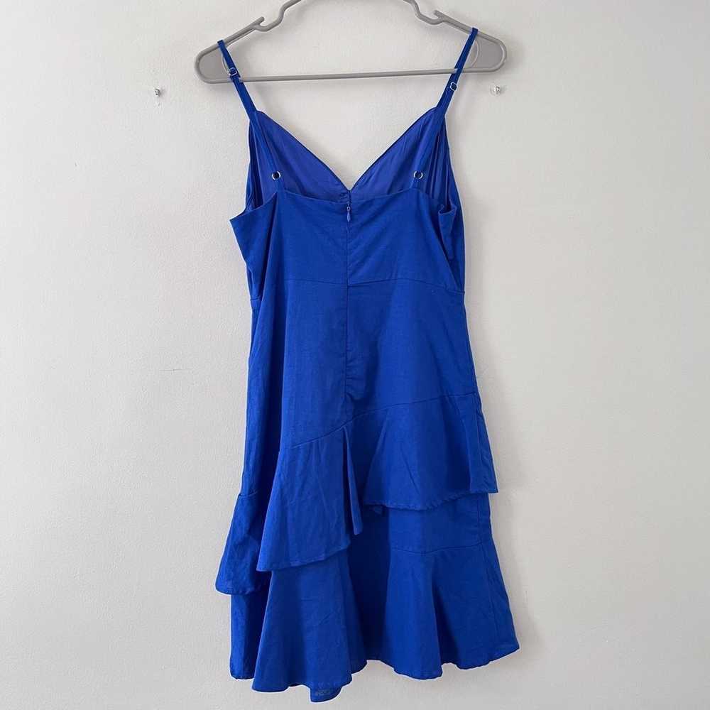 Lulus Brielle Cobalt Blue Linen Ruffle Sleeveless… - image 8