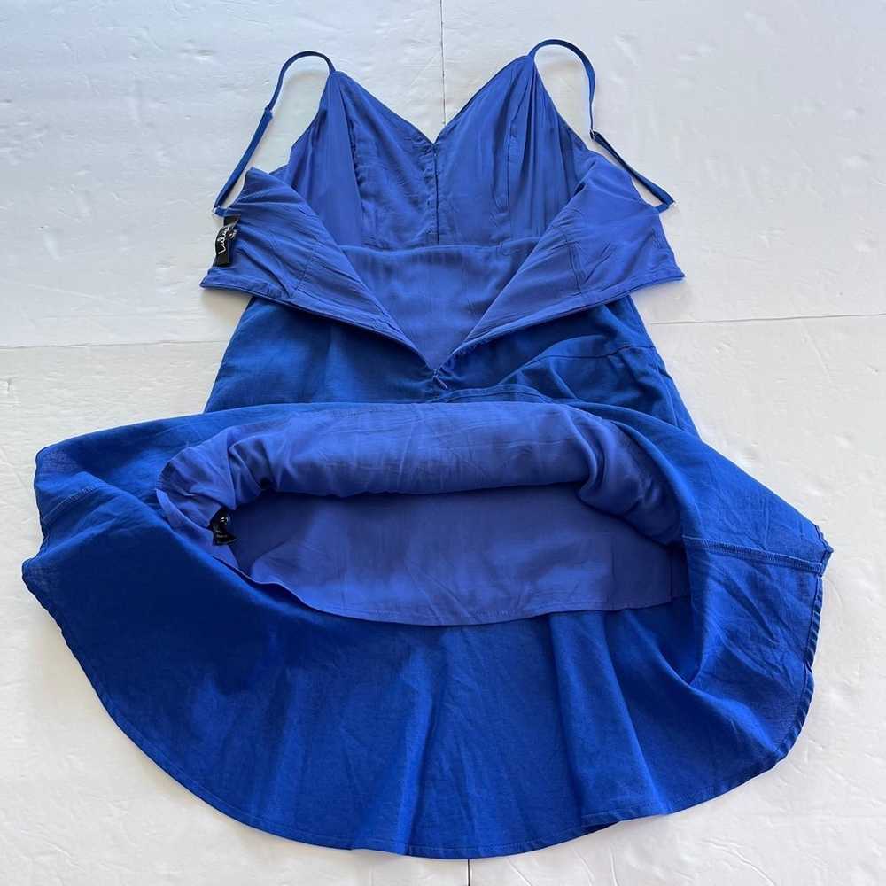 Lulus Brielle Cobalt Blue Linen Ruffle Sleeveless… - image 9