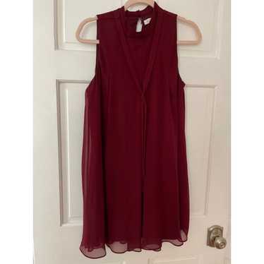 BCBGeneration high neck dress, size S, burgundy w… - image 1