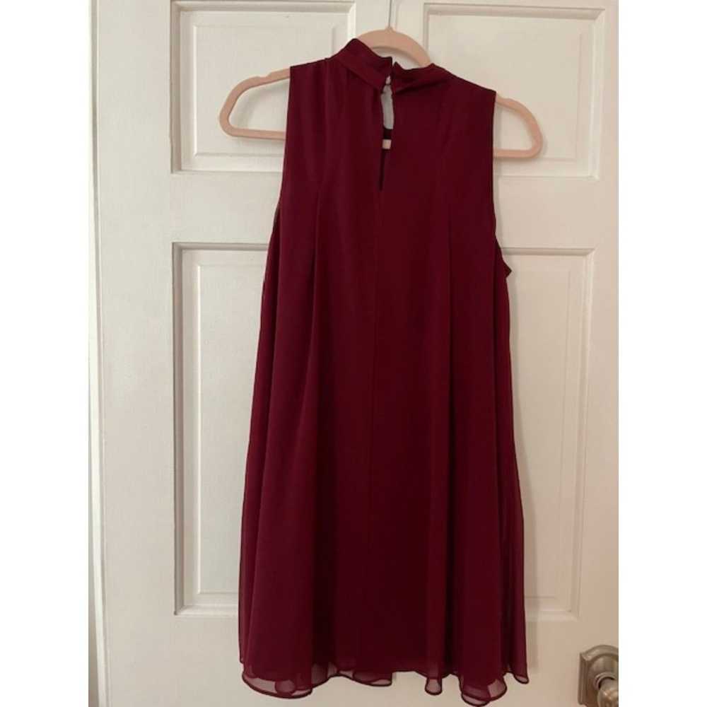 BCBGeneration high neck dress, size S, burgundy w… - image 2