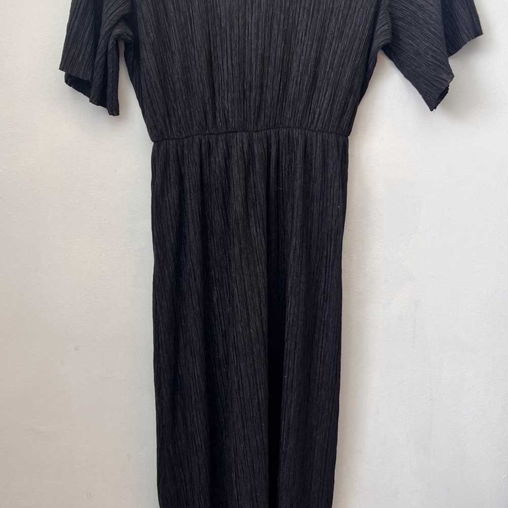 All in Favor Dolman Plisse Midi Dress, Size Medium - image 5