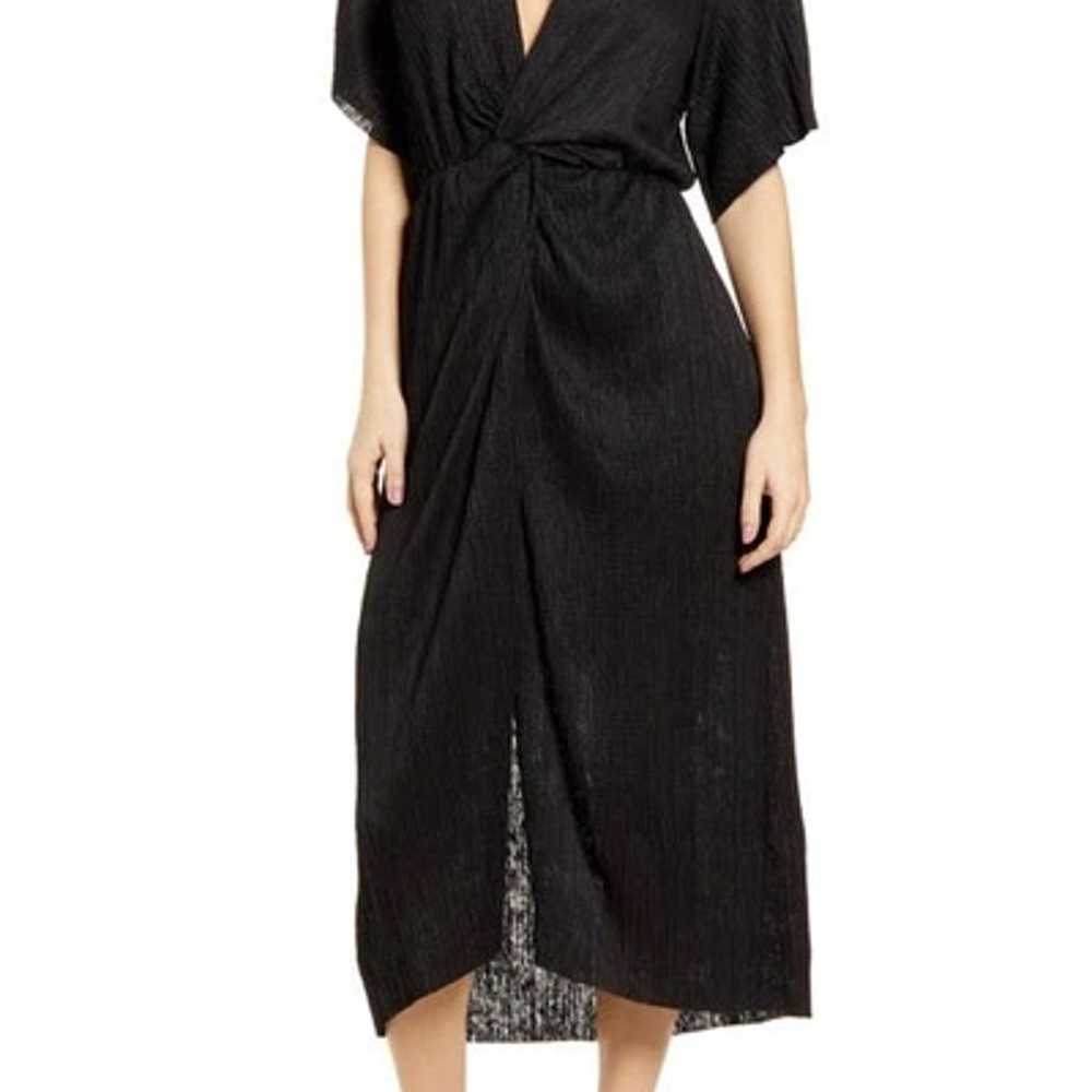 All in Favor Dolman Plisse Midi Dress, Size Medium - image 9