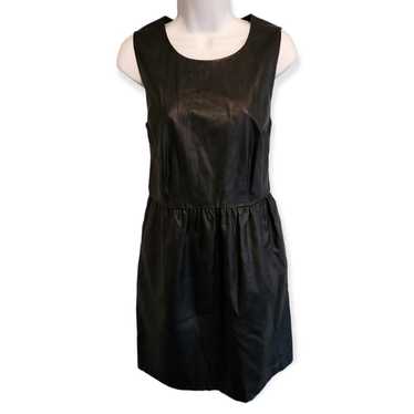 Michael Kors Black Faux Leather Sleeveless Dress … - image 1