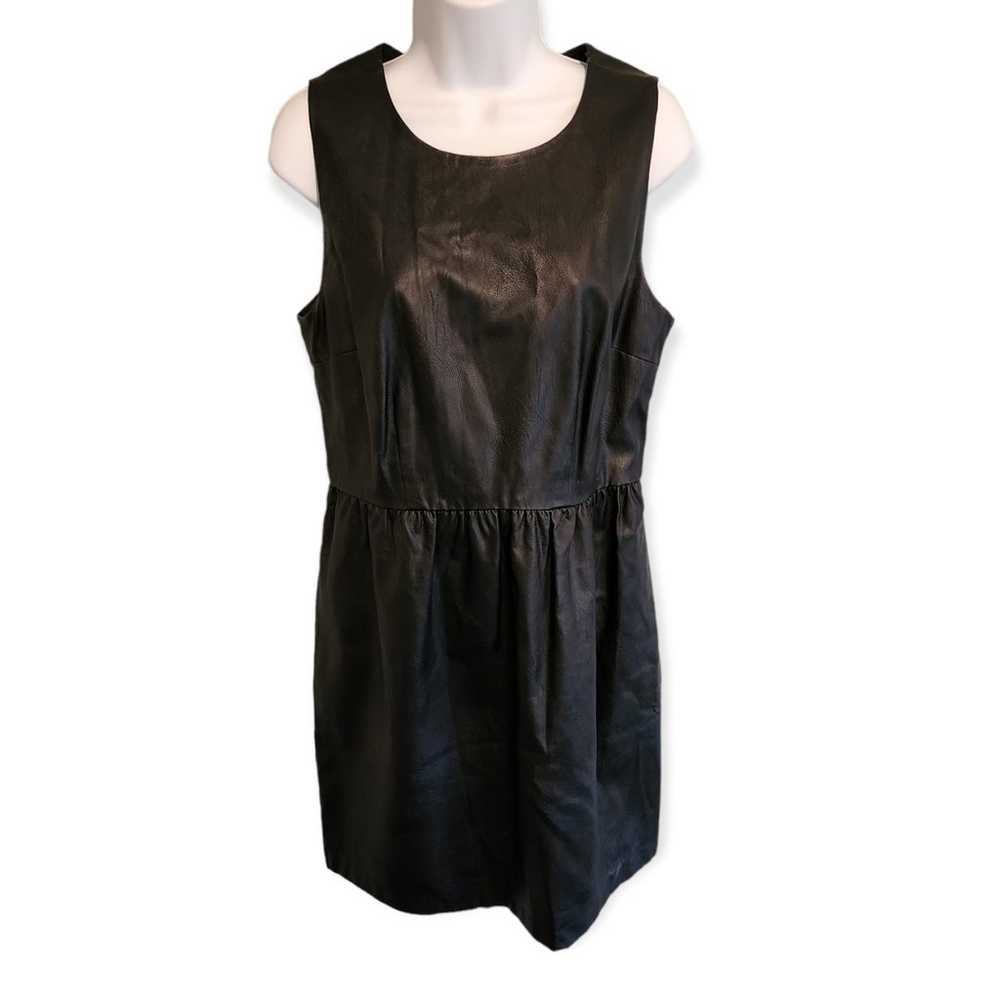 Michael Kors Black Faux Leather Sleeveless Dress … - image 2